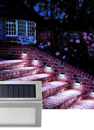 Садовий сходовий світильник ліхтар на сонячній батареї з датчи...8 фото