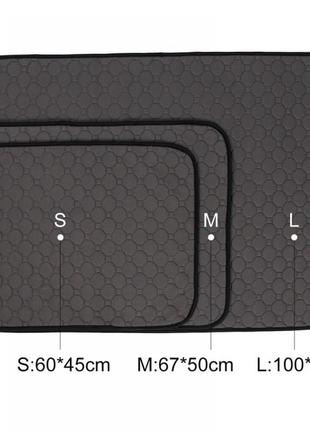 Багаторазова вбиральна пелюшка для собак, сіра l 100*67 см4 фото