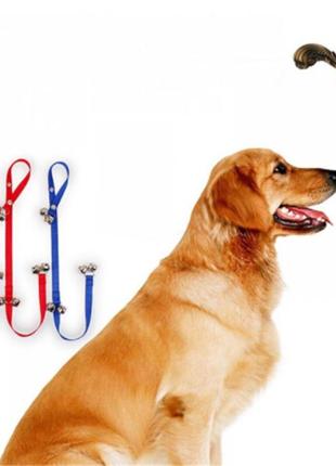 Іграшка для собак нейлонові стрічки з дзвіночками для привчання собак до вигулу, 85*2,5см3 фото