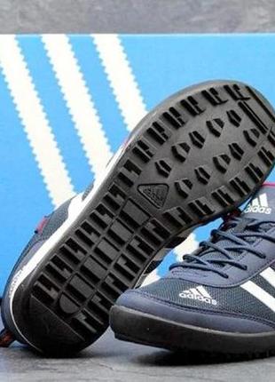 Сині кросівки кеди мокасини сліпони adidas daroga2 фото