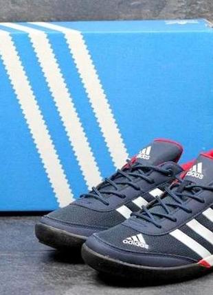 Сині кросівки кеди мокасини сліпони adidas daroga3 фото