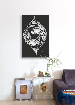 Декор панно fish to fish у стилі лофт із металу артикул 00125.1 фото
