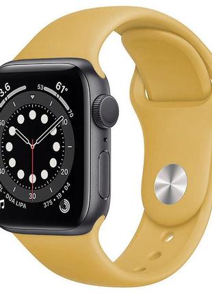 Ремінець silicone band apple watch 42 / 44 mm s / m yellow