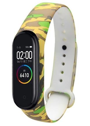 Ремінець painted strap для xiaomi mi band 3/4 yellow camo