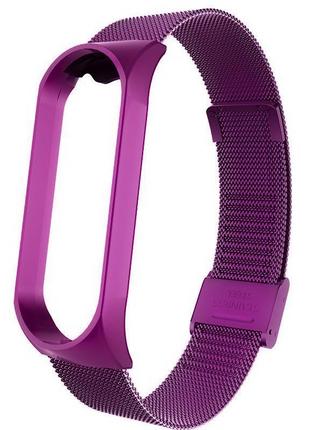 Ремешок milanese loop strap для xiaomi mi band 5 / 6 purple