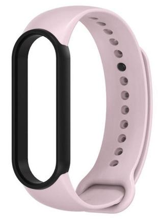 Ремешок mijobs double color для xiaomi mi band 5 / 6 pink black