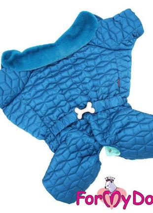 Зимний комбинезон для больших собак for my dogs "прошивка" синий