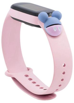 Ремінець cartoon strap для xiaomi mi band 5/6 rose-grey mickey