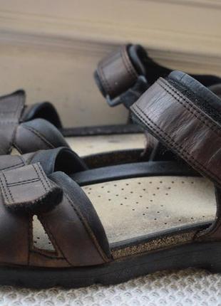 Кожаные босоножки сандали сандалии на липучках ecco р. 45 30 см8 фото