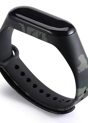 Ремешок painted strap для xiaomi mi band 5 / 6 woodland camo