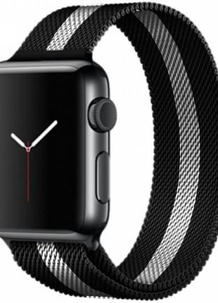 Ремінець milanese loop strap apple watch 38 / 40 mm black grey