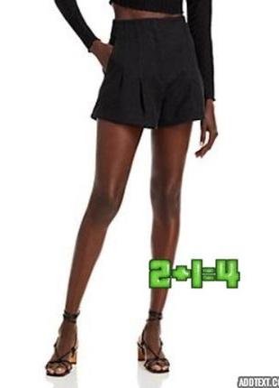 Крутые черные женские шорты высокая посадка h&amp;m, размер 42 - 443 фото