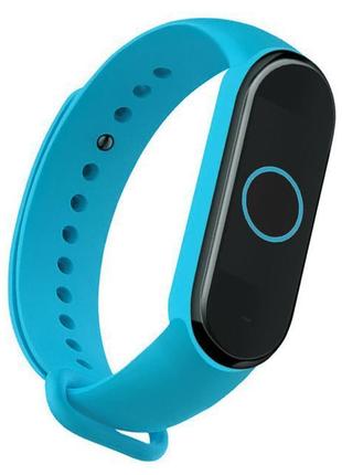 Ремешок colored strap для xiaomi mi band 5 / 6 bright blue