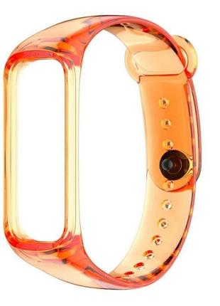 Ремінець neon silicone strap samsung galaxy fit2 sm-r220 orange
