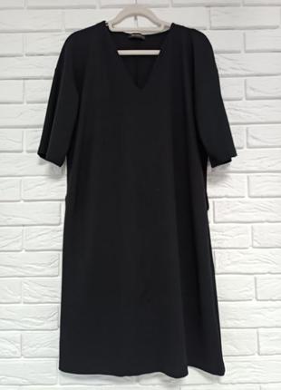 Классическое черное трикотажное платье # находится в наличии код 15-3е10 фото