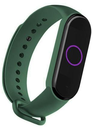 Ремешок colored strap для xiaomi mi band 5 / 6 dark green