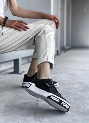 Жіночі кросівки puma cali white black женские кожаные пума весна puma suede, adidas samba, nike air max, nike air force 17 фото