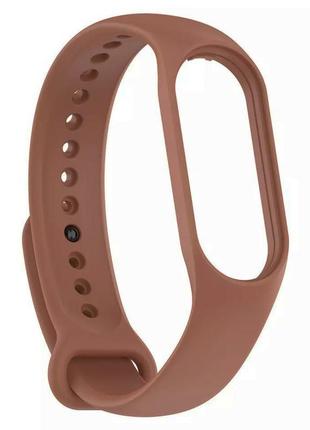 Ремешок silicone sport band xiaomi mi band 5 / 6 / 7 brown1 фото