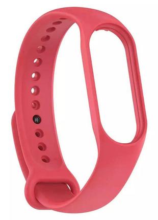 Ремешок silicone sport band xiaomi mi band 5 / 6 / 7 rose red1 фото