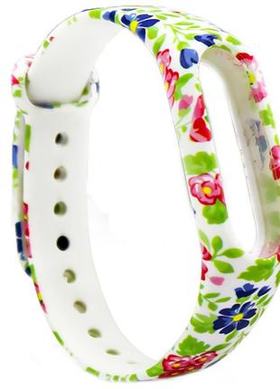 Ремінець painted strap для xiaomi mi band 3/4 квітковий візерунок...