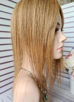 Накладка топпер макушка полупарик 100% натуральный волос.