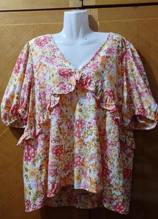 Брендовая яркая красивая блузка в цветах р.22/ 50 от pepco