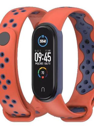 Ремінець mijobs sport style для xiaomi mi band 5/6 orange blue