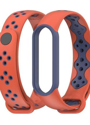 Ремешок mijobs sport style для xiaomi mi band 5 / 6 orange blue3 фото