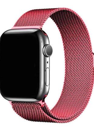Ремінець milanese loop strap apple watch 42 / 44 mm light red