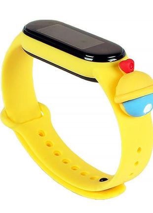 Ремешок cartoon strap для xiaomi mi band 5 / 6 yellow smurf