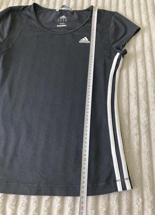 Adidas s черная трикотажная стретч спортивная футболка по фигуре с коротким рукавом5 фото