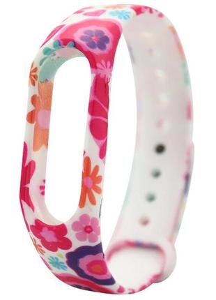 Ремінець painted strap для xiaomi mi band 5/6 flowers