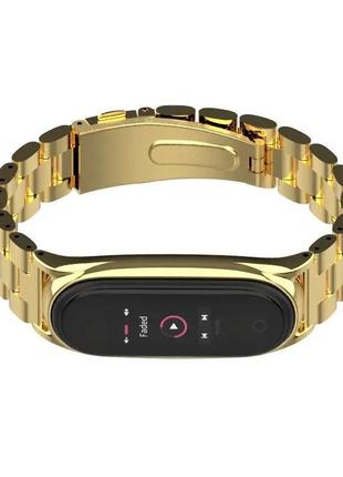 Ремешок mijobs metal strap xiaomi mi band 7 gold3 фото