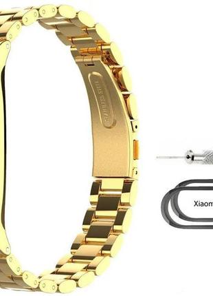 Ремешок mijobs metal strap xiaomi mi band 7 gold4 фото