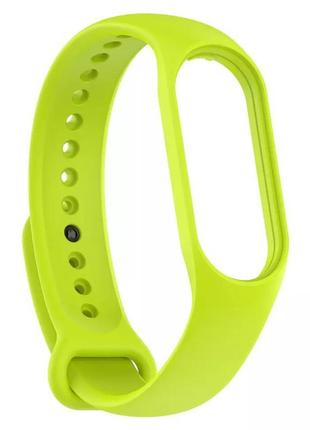 Ремінець silicone sport band xiaomi mi band 5/6/7 lime green