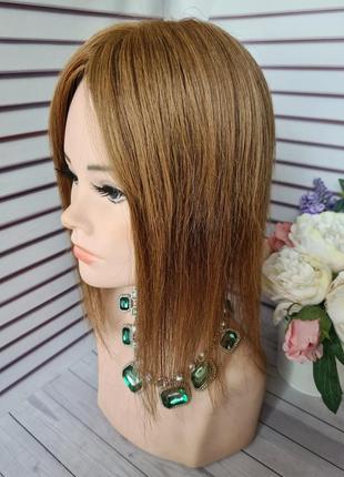 Накладка топпер макушка полупарик 100% натуральный волос.