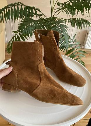Новые ботинки zara под замш