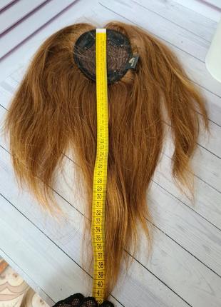 Накладка топпер макушка полупарик 100% натуральный волос.8 фото