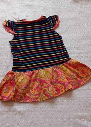 Літнє плаття туніка на дівчинку 1-4г пеппа2 фото