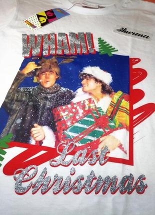 🎄футболка новорічна wham! last christmas іспанія в подарунковій..5 фото
