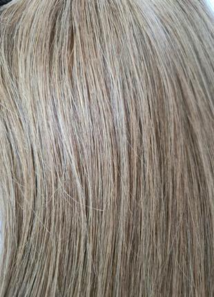 Накладка топпер макушка полупарик 100% натуральный волос.9 фото