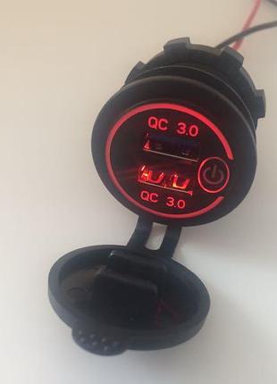 Автомобільне зарядне для телефона qc3.0, usb заряджання в авто