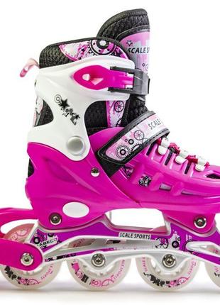 Ролики scale sports pink lf 905, розмір 34-372 фото