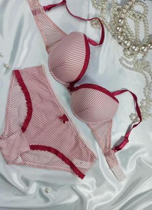 75b / s отличный набор белья бюстгальтер пуш ап и трусики lingerie c&amp;a