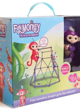 Комплект fingerlings jungle gym playset + інтерактивна мавпочк...