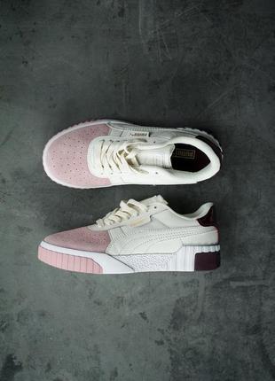 Жіночі кросівки puma cali white black женские кожаные пума весна puma suede, adidas samba, nike air max, nike air force 14 фото