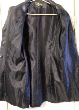 Піджак жіночий жакет блейзер чорний шкірзам штучна екошкіра4 фото