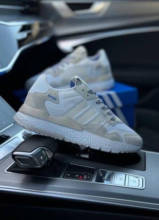 📊мужские кроссовки adidas nite jogger white3 фото