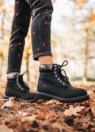 Ботинки timberland black черевики
