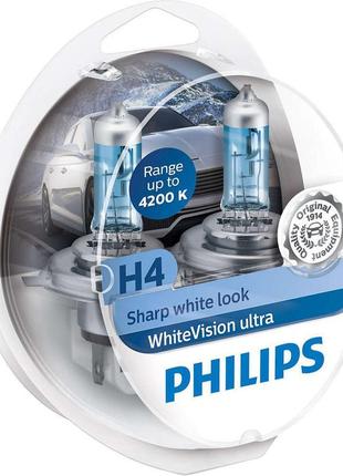 Комплект галогенових ламп philips 12342wvusm h4 60/55w 12 v p4...